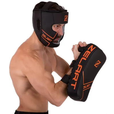 Пади для тайського боксу Тай-педи Zelart VL-3147 розмір 35х18х8 см чорний-червоний - 5 - Robinzon.ua