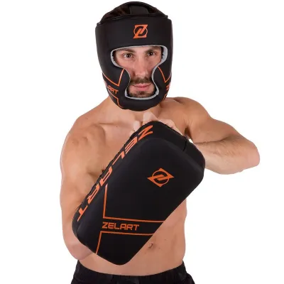 Пади для тайського боксу Тай-педи Zelart VL-3147 розмір 35х18х8 см чорний-червоний - 6 - Robinzon.ua