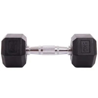 Гантель 5 кг цельная шестигранная SP-Planeta-1205-5 - 1 - Robinzon.ua