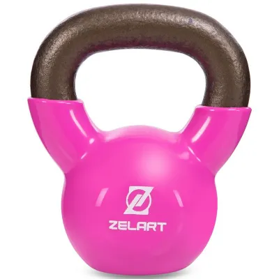 Гиря чугунная 8 кг с виниловым покрытием Zelart-5161-8 - 1 - Robinzon.ua