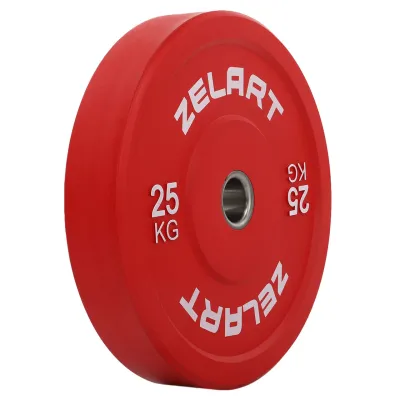 Блин (диск) бамперный для кроссфита резиновый 25 кг d-52мм Zelart-7797-25 - 2 - Robinzon.ua