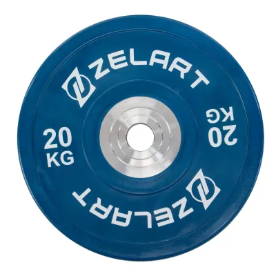 Блин (диск) бамперный для кроссфита резиновый 20 кг d-52мм Zelart-7798-20 - 2 - Robinzon.ua