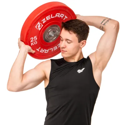 Блин (диск) бамперный для кроссфита резиновый 25 кг d-52мм Zelart-7798-25 - 5 - Robinzon.ua