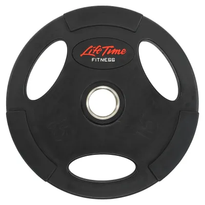 Блин (диск) обрезиненный 15 кг 51 мм LIFE-80154B-15 Гантели, гири, штанги и диски - 2 - Robinzon.ua