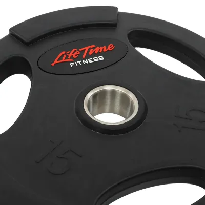 Блин (диск) обрезиненный 15 кг 51 мм LIFE-80154B-15 Гантели, гири, штанги и диски - 4 - Robinzon.ua
