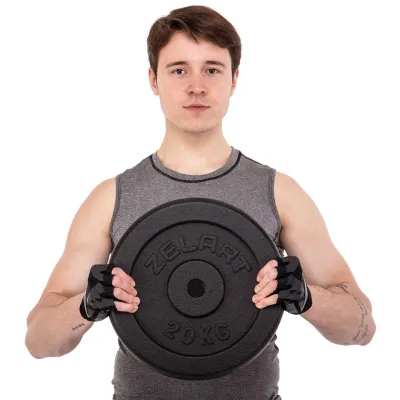 Блин (диск) стальный 20 кг d-30мм Zelart-7785-20 - 6 - Robinzon.ua