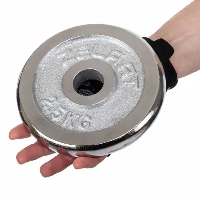 Блин (диск) хромированный 2.5 кг d-30мм Zelart-7786-2_5 - 6 - Robinzon.ua