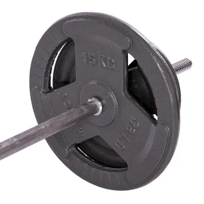 Штанга пряма зі сталевими блінами на 80 кг довжина-1,8 мм SPORT 2431-80 - 3 Штанга пряма зі сталевими блінами на 80 кг довжина-1,8 мм SPORT 2431-80 - 3 - Robinzon.ua