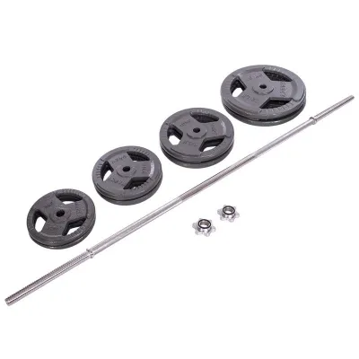 Штанга пряма зі сталевими блінами на 80 кг довжина-1,8 мм SPORT 2431-80 - 5 Штанга пряма зі сталевими блінами на 80 кг довжина-1,8 мм SPORT 2431-80 - 5 - Robinzon.ua