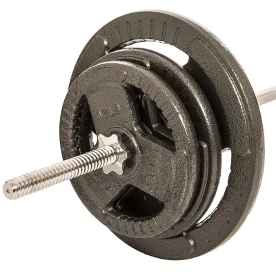 Штанга прямая со стальными блинами на 83 кг длина-1,8м SPORTS 1139-83 - 2 - Robinzon.ua