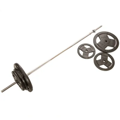 Штанга прямая со стальными блинами на 83 кг длина-1,8м SPORTS 1139-83 - 4 - Robinzon.ua