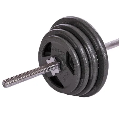 Штанга пряма зі сталевими блінами на 57 кг довжина-1,8 м Sport 2431-57 - 2 Штанга пряма зі сталевими блінами на 57 кг довжина-1,8 м Sport 2431-57 - 2 - Robinzon.ua