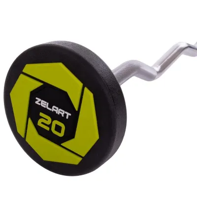 Штанга фиксированная изогнутая полиуретановая Zelart 2690-20 длина 104 см 20 кг - 6 Штанга фиксированная изогнутая полиуретановая Zelart 2690-20 длина 104 см 20 кг - 6 - Robinzon.ua