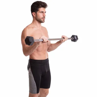 Штанга фиксированная прямая обрезиненная Record 6230-10 длина 95 см 10 кг - 1 - Robinzon.ua