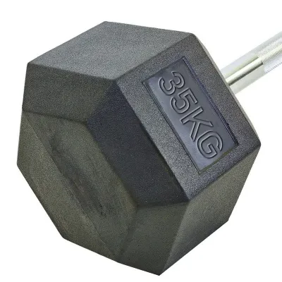 Штанга фиксированная прямая обрезиненная Record 6230-35 длина 95 см 35 кг - 1 - Robinzon.ua