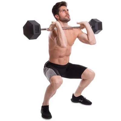 Штанга фиксированная прямая обрезиненная Record 6230-45 длина 95 см 45 кг - 1 - Robinzon.ua