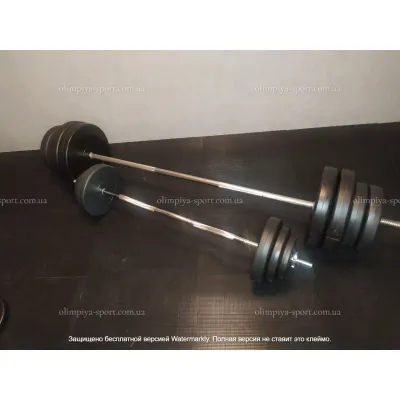 Штанга набірна 200 см + W-подібний гриф + Гантелі 130 кг Гантелі, гирі, штанги та диски ударостійкий пластик - 5 - Robinzon.ua