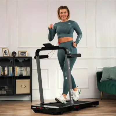 Беговая дорожка электрическая Hop-Sport HS-1300WLB Active черный - 2 - Robinzon.ua