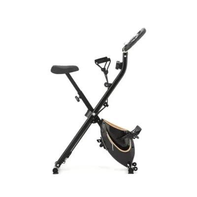 Велотренажер магнитный Gymtek FX600 складной с эспандерами черный с желтым - 2 - Robinzon.ua