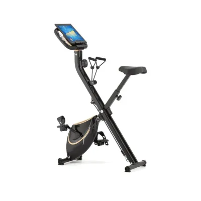 Велотренажер магнитный Gymtek FX600 складной с эспандерами черный с желтым - 5 - Robinzon.ua