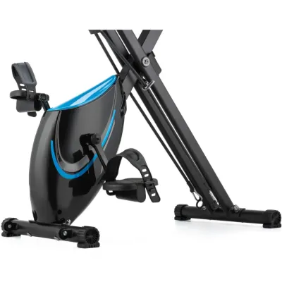 Велотренажер магнитный Gymtek FX600 складной с эспандерами черный/синий - 6 - Robinzon.ua