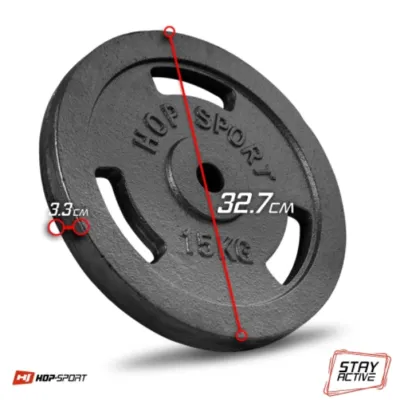 Диск металевий 15 кг 51мм Hop-Sport - 1 - Robinzon.ua