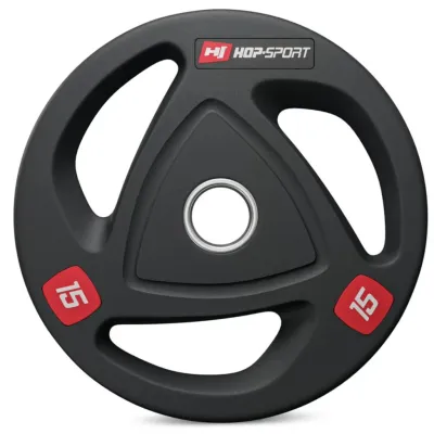Блин олимпийский с хватом 15 кг 51мм Hop-Sport - 1 - Robinzon.ua
