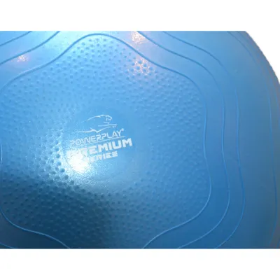 Мяч для фитнеса (фитбол) укрепленный PowerPlay 4000 &Oslash;65 cm Premium Gymball Anti-Burst Синий + насос - 6 - Robinzon.ua
