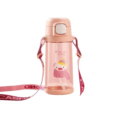 Пляшка для води CASNO 690 мл KXN-1219 Рожева (Свинка) з соломинкою - 2 Пляшка для води CASNO 690 мл KXN-1219 Рожева (Свинка) з соломинкою - 2 - Robinzon.ua