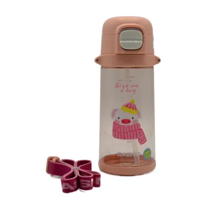 Пляшка для води CASNO 690 мл KXN-1219 Рожева (Свинка) з соломинкою - 3 Пляшка для води CASNO 690 мл KXN-1219 Рожева (Свинка) з соломинкою - 3 - Robinzon.ua
