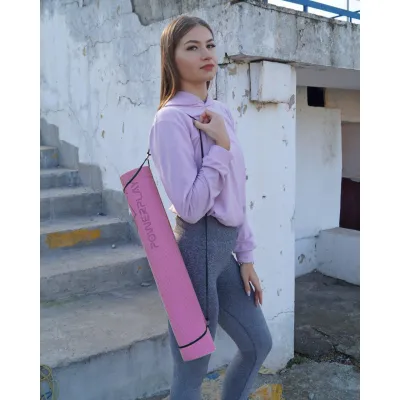 Коврик для йоги и фитнеса PowerPlay 4010 (173*61*0.6) Розовый - 6 Коврик для йоги и фитнеса PowerPlay 4010 (173*61*0.6) Розовый - 6 - Robinzon.ua