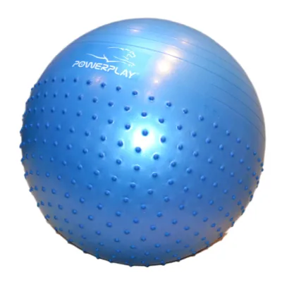 Мяч для фитнеса (фитбол) полумассажный PowerPlay 4003 &Oslash;65 cm Gymball Синий + насос - 4 - Robinzon.ua