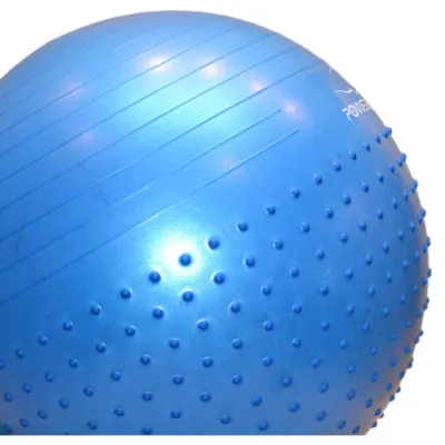 Мяч для фитнеса (фитбол) полумассажный PowerPlay 4003 &Oslash;65 cm Gymball Синий + насос - 6 - Robinzon.ua