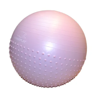 Мяч для фитнеса (фитбол) полумассажный PowerPlay 4003 &Oslash;65 cm Gymball Лиловый + насос - 4 - Robinzon.ua