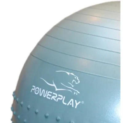 Мяч для фитнеса (фитбол) полумассажный PowerPlay 4003 &Oslash;65 cm Gymball Зеленый + насос - 3 - Robinzon.ua