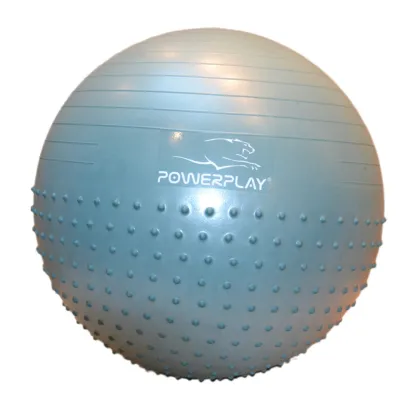 Мяч для фитнеса (фитбол) полумассажный PowerPlay 4003 &Oslash;65 cm Gymball Зеленый + насос - 5 - Robinzon.ua