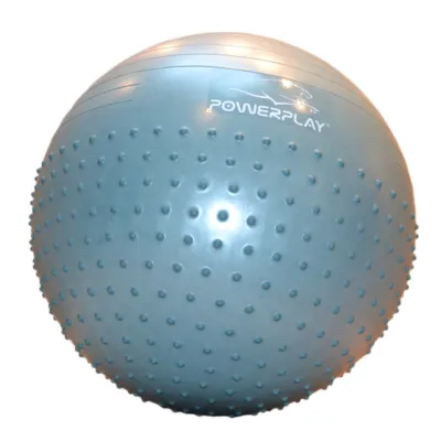Мяч для фитнеса (фитбол) полумассажный PowerPlay 4003 &Oslash;65 cm Gymball Зеленый + насос - 6 - Robinzon.ua