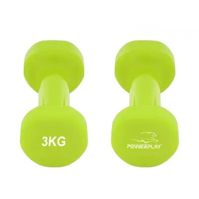 Гантель вінілова PowerPlay 4125 Achilles 2*3 кг. Зелені (2шт.) - 5 - Robinzon.ua