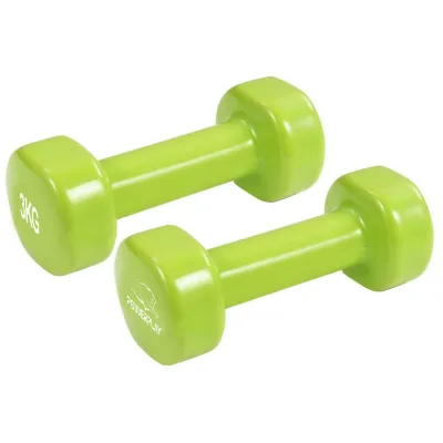 Гантель вінілова PowerPlay 4125 Achilles 2*3 кг. Зелені (2шт.) - 6 - Robinzon.ua