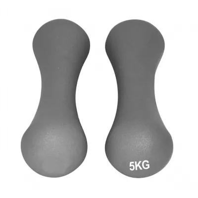 Гантель неопренова PowerPlay 4126 Spartacus 2*5 кг. Сіріі (2шт.) - 2 - Robinzon.ua