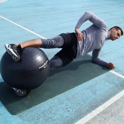 Мяч для фитнеса (фитбол) Power System PS-4011 &Oslash;55 cm PRO Gymball Black - 6 - Robinzon.ua