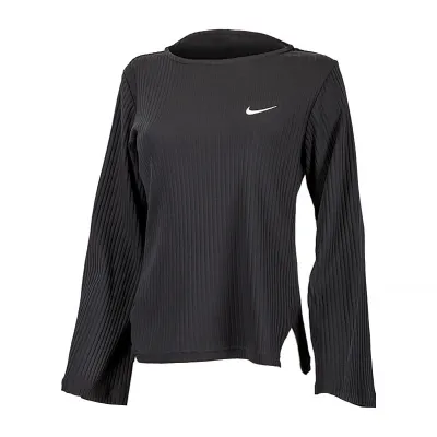 Женский Лонгслив Nike W NSW RIB JRSY LS TOP Черный M (7dDV7866-010 M) - 3 - Robinzon.ua