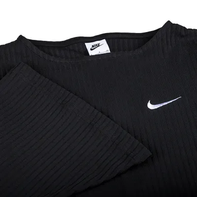 Женский Лонгслив Nike W NSW RIB JRSY LS TOP Черный M (7dDV7866-010 M) - 5 - Robinzon.ua