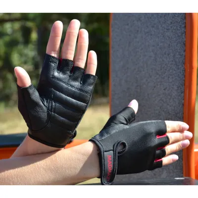 Рукавички для фітнесу та важкої атлетики MadMax MFG-251 Rainbow Rubine Red S - 6 - Robinzon.ua