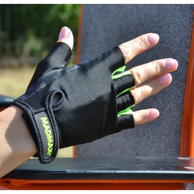 Рукавички для фітнесу та важкої атлетики MadMax MFG-251 Rainbow Green M - 1 - Robinzon.ua