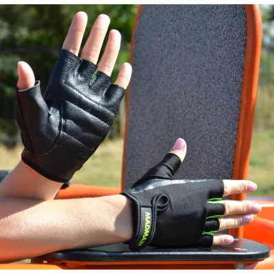 Рукавички для фітнесу та важкої атлетики MadMax MFG-251 Rainbow Green M - 3 - Robinzon.ua