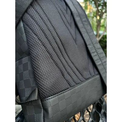 Мужской рюкзак луи витон Louis Vuitton кожаный повседневный черный в шахматку - 6 - Robinzon.ua