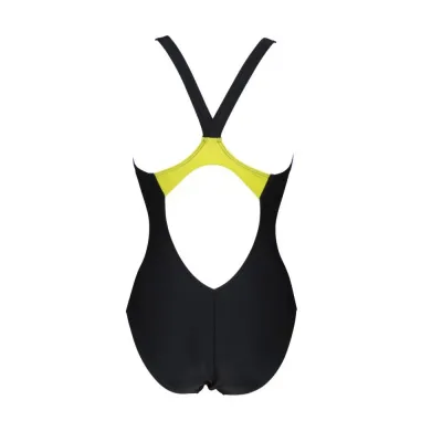 Купальник закритий для женщин Arena THREEFOLD V BACK ONE PIECE R черный, желтый, голубой Жен 36 006483-780 36 - 1 - Robinzon.ua
