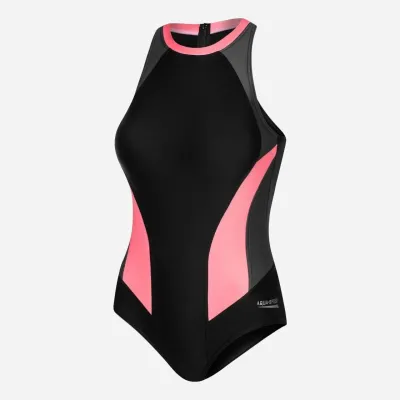 Купальник слитный женский Aqua Speed Nina 344-133 38 (M) Черный/Серый/Коралловый (5908217664037) - 1 - Robinzon.ua