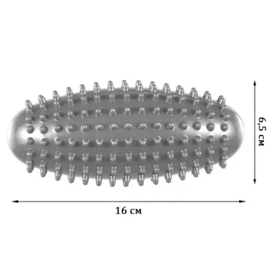 Массажный ролик Almond EasyFit овальный з шипами серый - 1 - Robinzon.ua